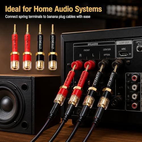 Adaptadores de Altavoz con Conectores Banana 4mm Pack 4 miniatura 5