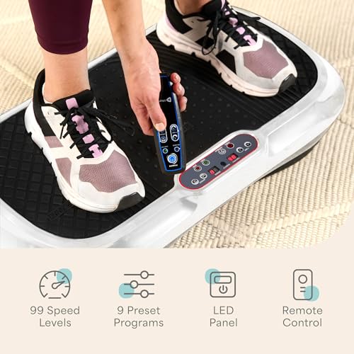 Image of Lifepro Waver Vibration Plate Exercise Machine - High-Intensity Vibration Plate for Lymphatic Drainage - Full-Body Workout Vibrating Platform with Loop Bands - Fitness Equipment for Strength & Toning