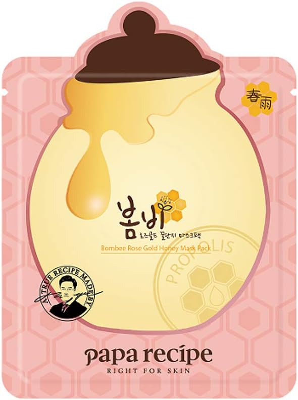 Papa Recipe Bombee Rose Gold Honey Mask Pack 10 sheets