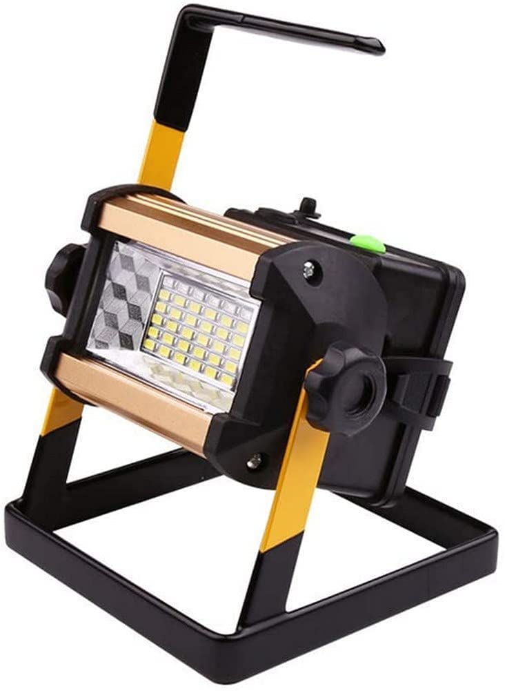 Reflektor Roboczy Led Z Akumulatorem, Przenośny, Wodoodporny, Zewnętrzny, Z Czerwonym, Niebieskim Błyskiem, Lampa Awaryjna, Reflektor Do Garażu, Na Kemping, Światło