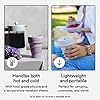 STOJO On-The-Go Collapsible Coffee Cup - 12oz / 355ml - Reusable & Foldable Silicone Travel Mug with Lid - Portable, Pocket Size - Dishwasher Safe - Lilac #2