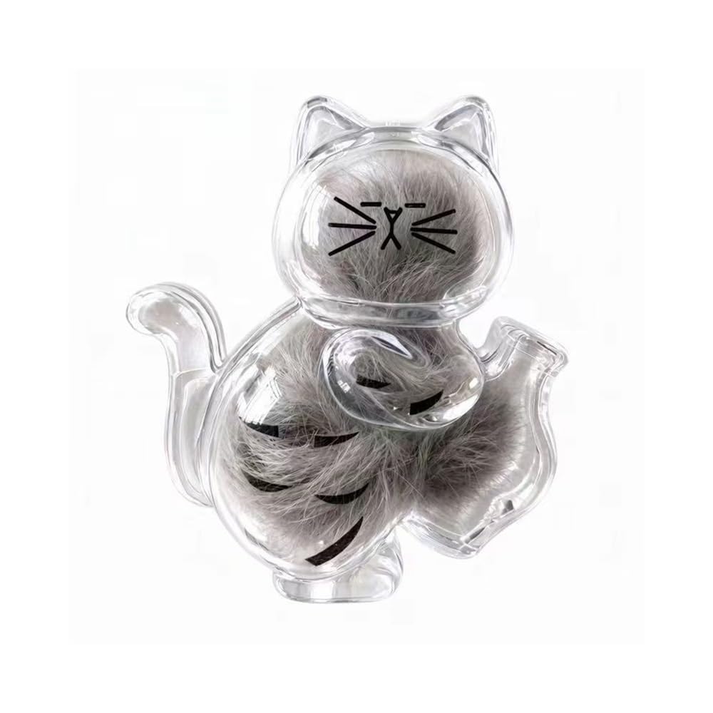 Ropicean 4Pcs Cute Kitty Fridge Magnet Keepsake Box for Pet Fur & Whiskers Storage(Tabby cat)