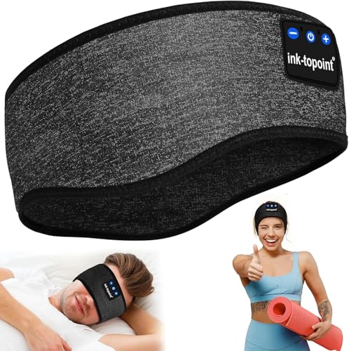 Schlafkopfhörer Bluetooth,Schlaf Kopfhörer Stirnband Bluetooth 5.4 Kopfhörer Geschenk für Männer/Frauen mit Ultradünnen HD Stereo Lautsprecher für...