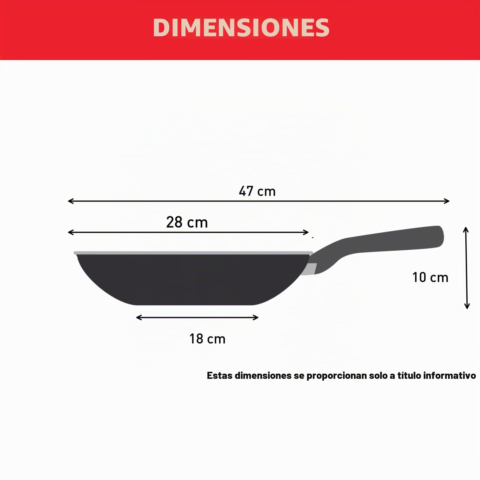 Tefal Delight - Sartén wok 28 cm, revestimiento antiadherente seguro, indicador de temperatura, cuerpo de aluminio 100% reciclado, todo fuego, fabricado en Francia G2931902