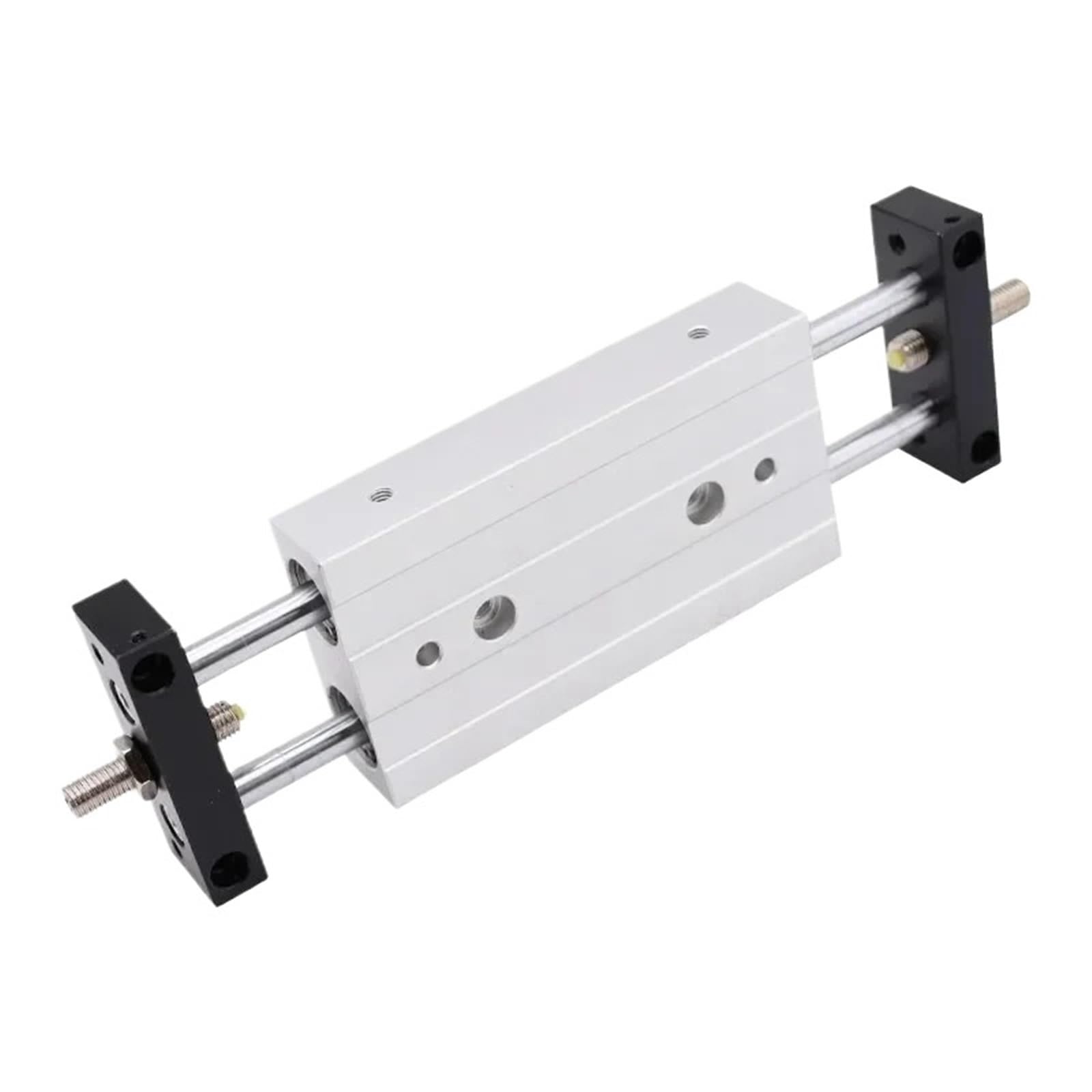 Vérin pneumatique double tige biaxial STMB avec course réglable pour guidage précis