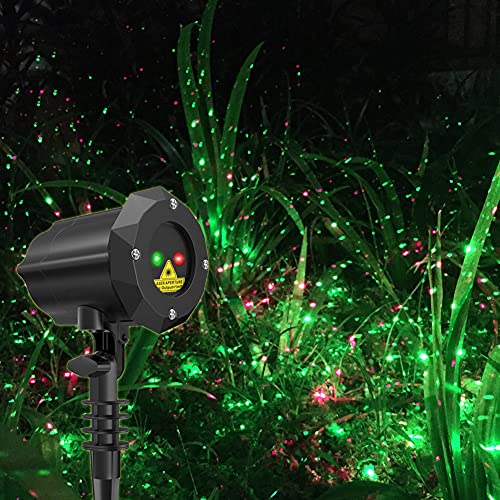 Image of Poeland Garden Lights Moving Laser Christmas Lights Star Projector for Home and Garden