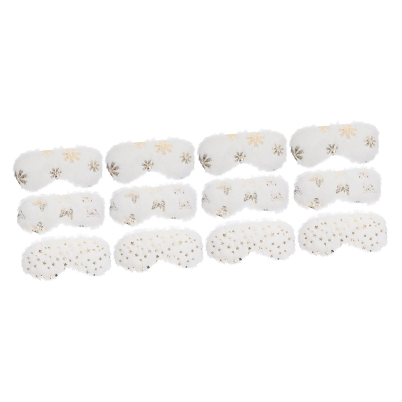 minkissy 12 Piezas antifaz de peluche ojo divertido antifaz para niños para dormir sleep mask sleeping mask ojo niño cubre ojos transpirables prácticos cubre ojos