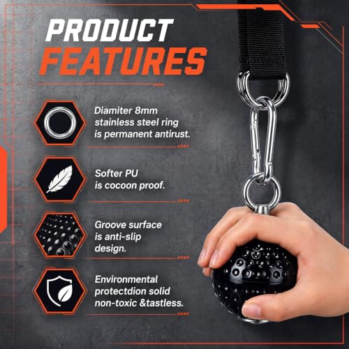 Image of Unittype 2 Pcs Pull up Ball, Climbing Grip Attachment for Strength Training