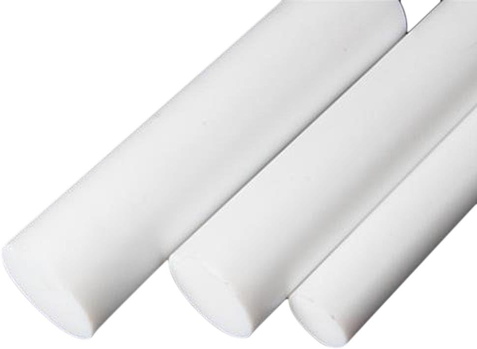 CGjiogujio 5pcs Dia 0.3937" (10mm) Length 4" (100mm) PTFE Round Rod Bar