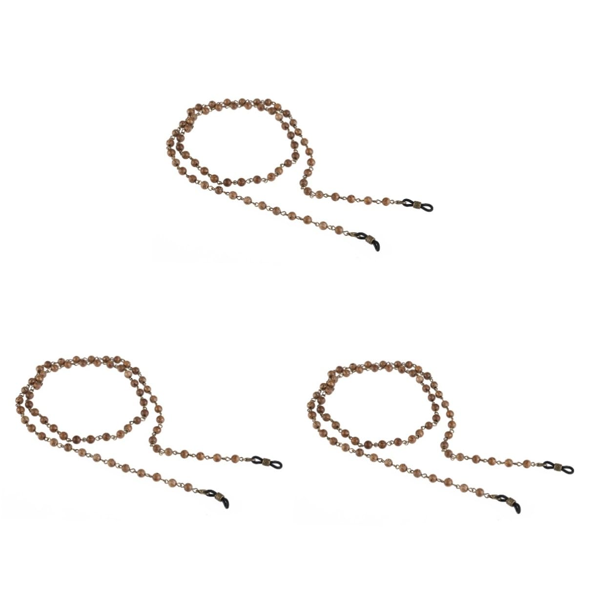 GALPADA 3piezas Cadena De Gafas De Madera De Pollo Accesorio De Collares Para Gafas Cuerda De Abalorios Para Sol y Lectura Diseño Elegante y Duradero