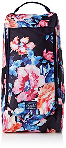 Joules Women's Welland Printed Canvas Welly Bag, Navy Rose, One size
