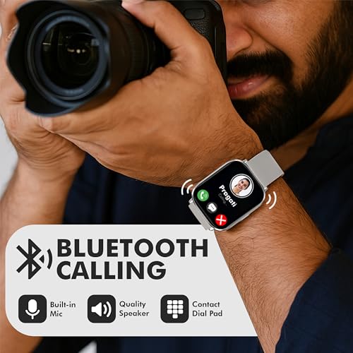 Image of Nervfit Fuel Pro S2 Premium Smartwatch with 2.02 inch TrueColor+ Display, BT Calling, AI Voice Assistant, Waterproof, Heart Rate & SpO2 Monitoring, and 100+ Sports Modes