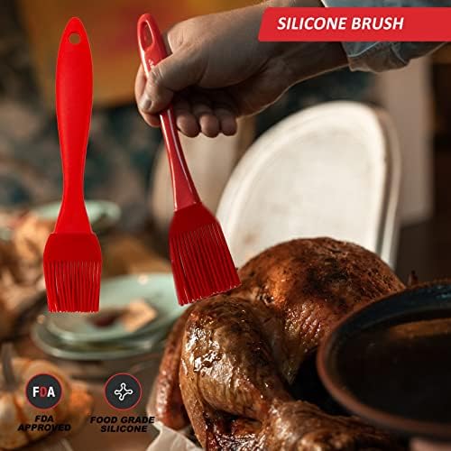 Turkey Baster Thermometer Meat marinade Needle Injector Oil Baster Meat Baster Syringe Cooking Pipette Silicon cooking Brush