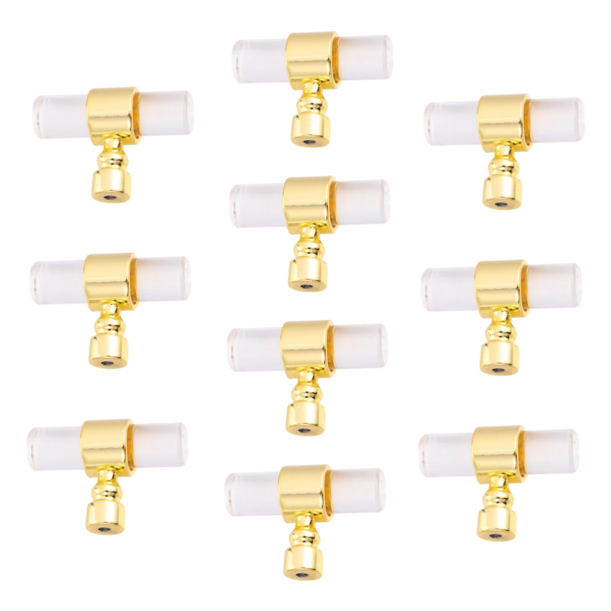 Boutons de meubles acrylique doré au design artistique raffiné