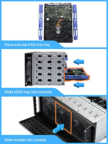 Image of Rosewill 4U Server Chassis Rackmount Case | 15 3.5 inch HDD Bays | E-ATX Compatible | 6 Front 120mm Fans, 2 Rear 80mm Fans | 2X USB 3.0 | Front Panel Lock and Key | Silver /Black - RSV-L4500U
