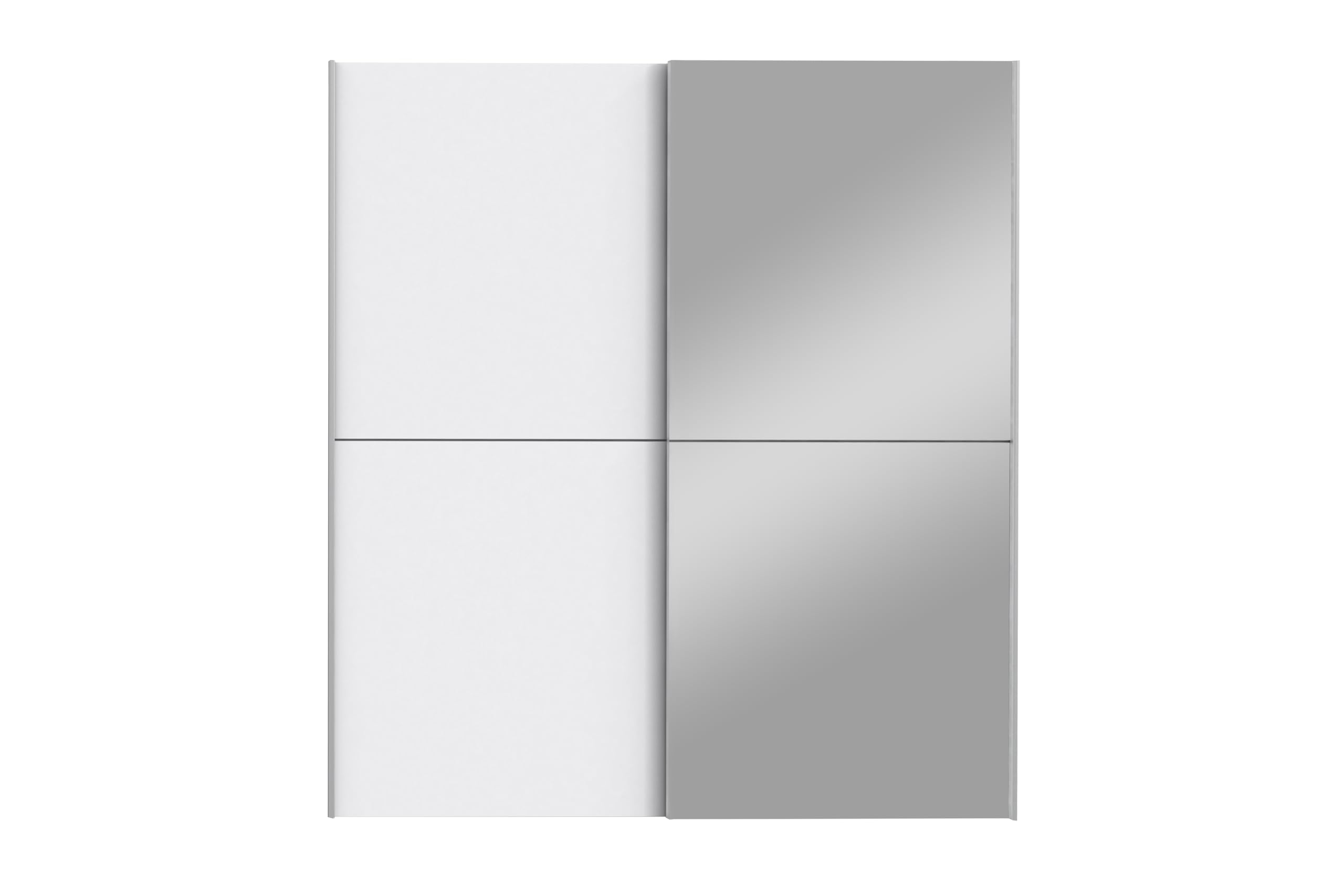 AVANTI TRENDSTORE Fajar Hängeschrank Kleiderschrank mit 2 Schiebetüren und Spiegel, aus Spanplatten, sehr geräumig, erhältlich in 2 verschiedenen Farben, Maße: LAP 170,3 x 190,5 x 61,2 cm