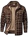 Produktbild Mr.Stream Herren Thermohemd Flanellhemd Winterjacke Fleecefutter schützendem Innenfutter Holzfällerhemd Arbeitshemd 3251 Coffee L