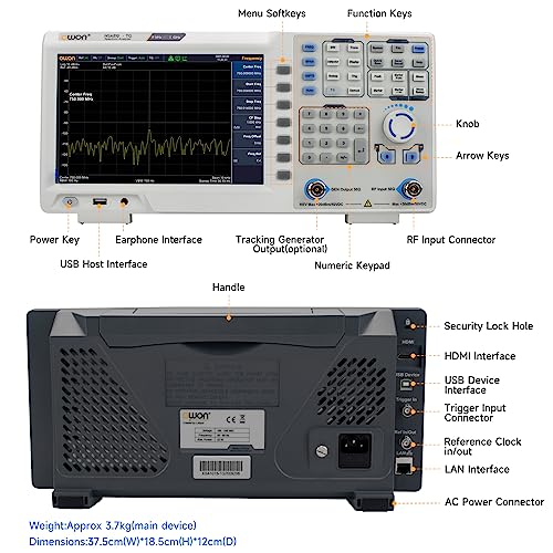 Image of OWON XSA810-TG 9-inch LCD Spectrum Analyzer with Tracking Generator, Frequency Range 9 kHz to 1 GHz,high Resolution 1280X800 Pixels with USB Host, USB Device,LAN, Earphone, HDMI Connectivity