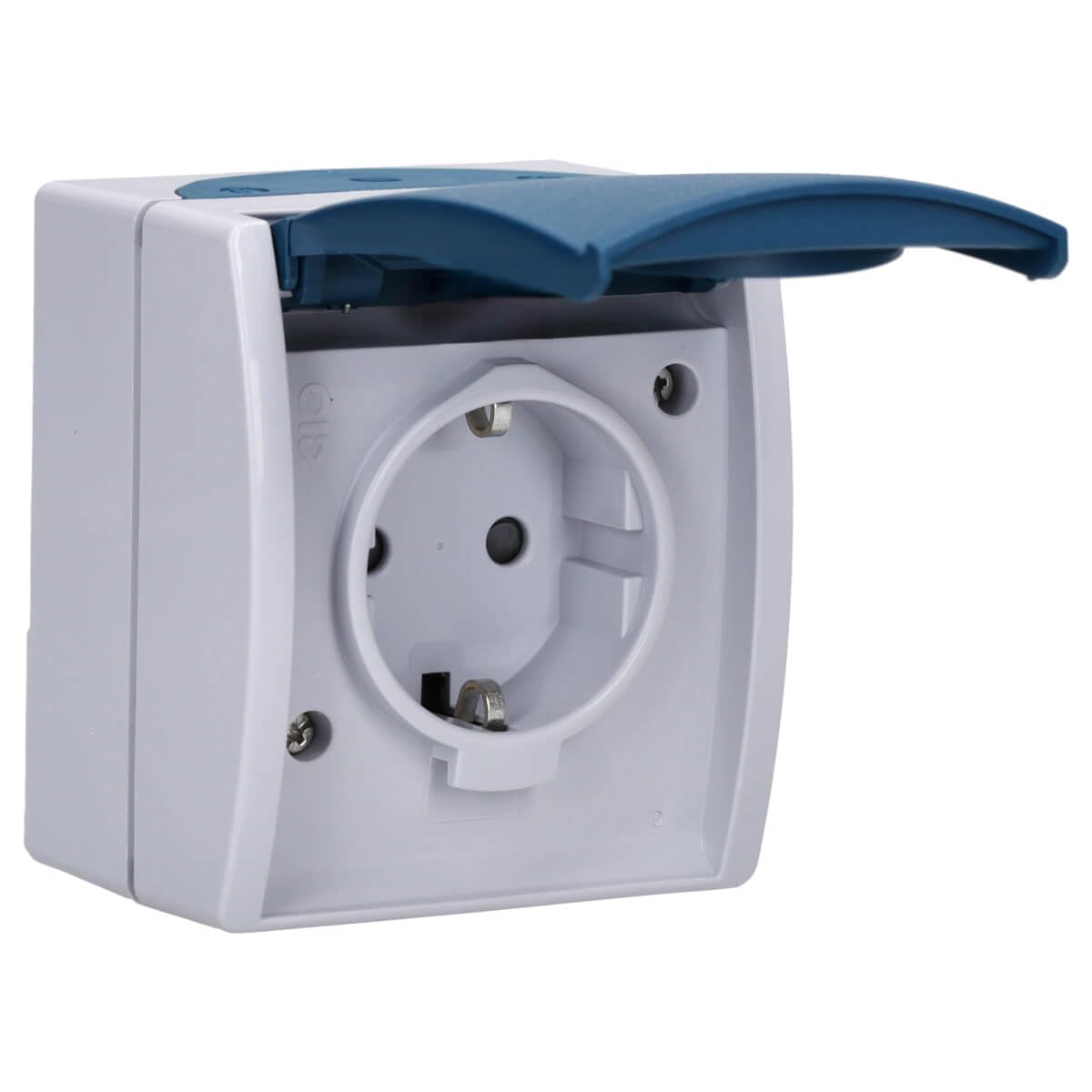 Busch-Jaeger 20 EBW-53 SCHUKO® Steckdose mit erh. Berührungsschutz Thermoplast Grau ocean® IP 44 2CKA002083A0842