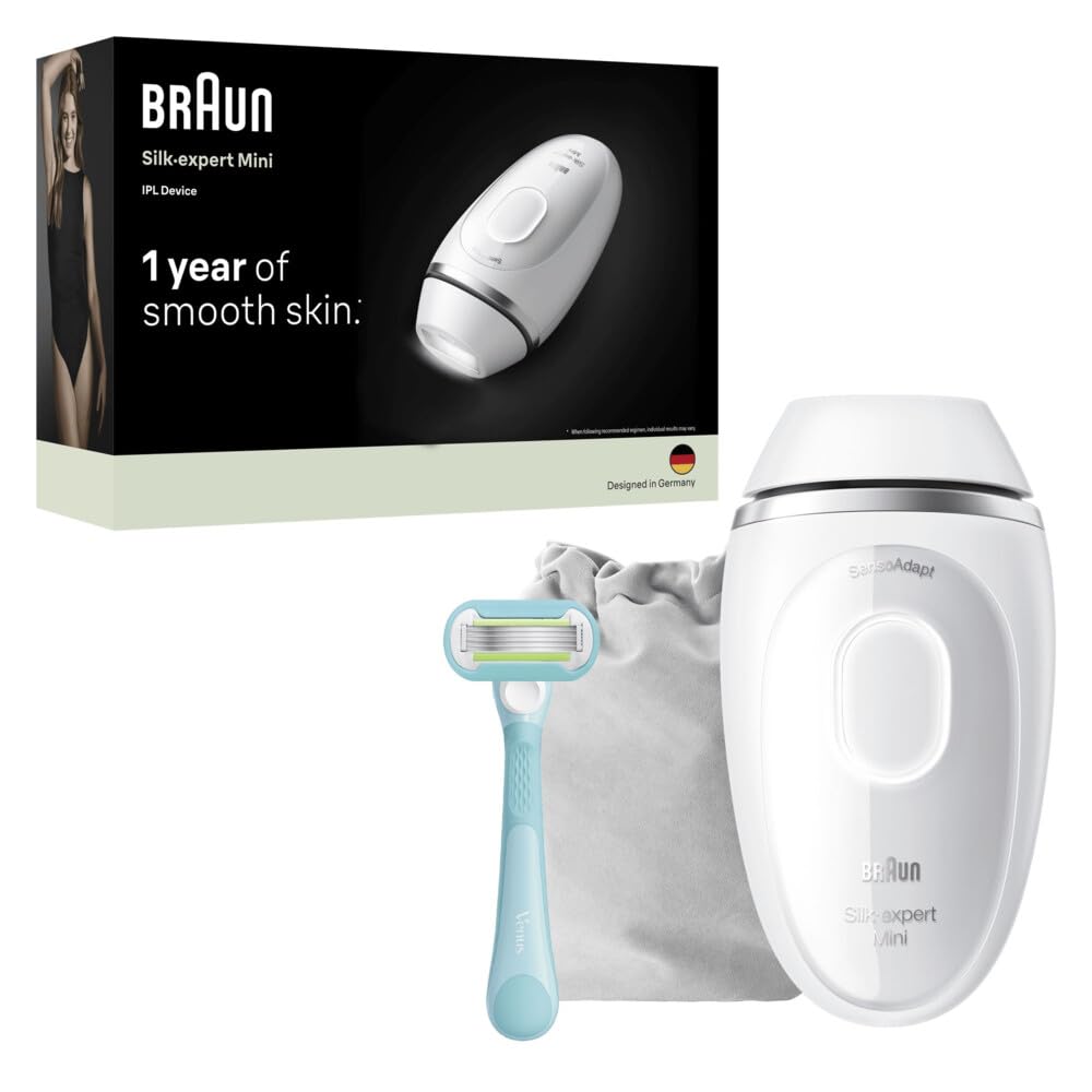Braun Silk·Expert Mini depilator pulsacyjny z golarką, PL1114 biały