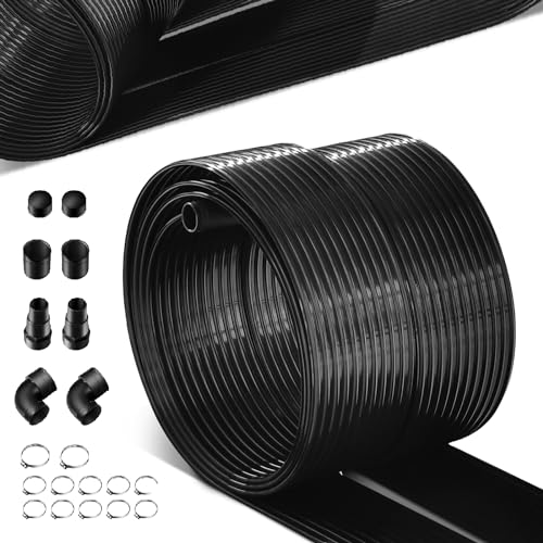 RELAX4LIFE 2 Panneaux Solaires 600x75 CM, Chauffage Solaire Piscine en PE Résistant aux UV, Tapis Solaire Piscine ECO avec Accessoires, Absorption Efficace de...