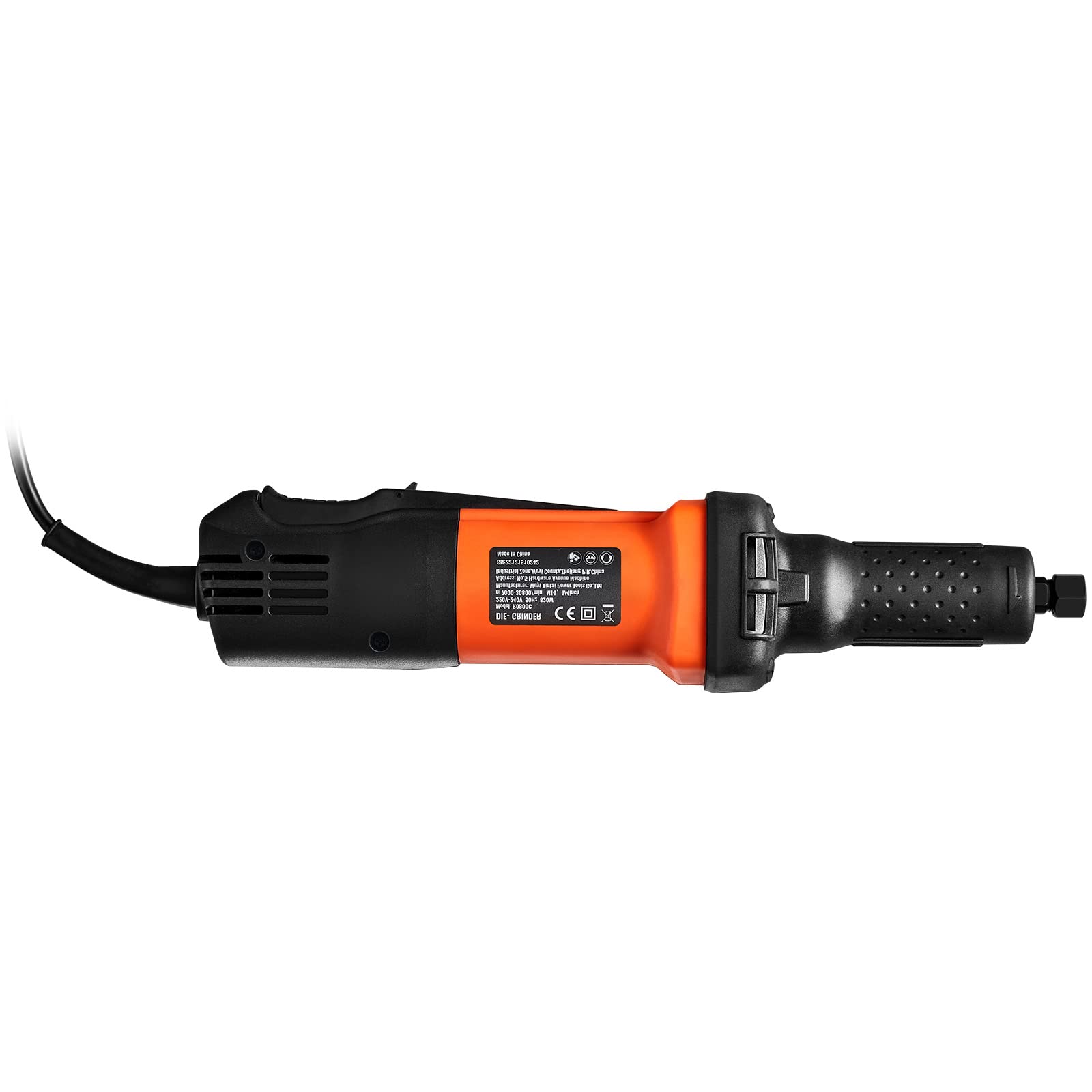 VEVOR Amoladora de Troquel Eléctrica 820W Amoladora Recta 7000-30000rpm Amoladora de Troquel Neumática 6 Velocidades con Cable de 1,8m Pinza 3mm y 6mm Funcionamiento Silencioso para Lijar Pulir Cortar