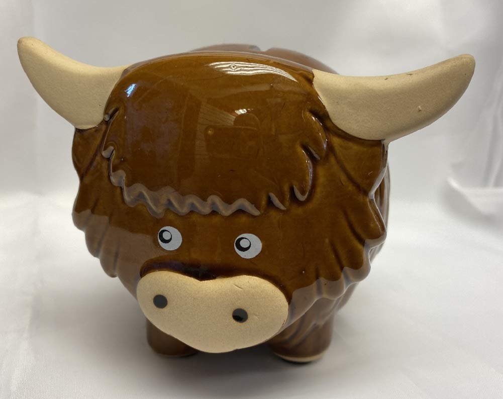 Buy Richard Lang Ceramic HIGHLAND COW Savings/Money Box/Money Bank