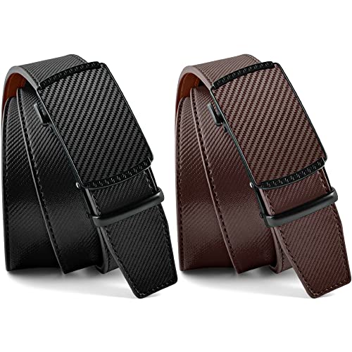 Image of DOOPAI Men's Leather Ratchet Belt, 1 3 /8 inch Wide, Cut-to-Fit