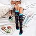 Bluemaple 6 Pack Copper Compression Socks for Women and Men Circulation-Best Support for Medical, Running,Nursing,Athletic