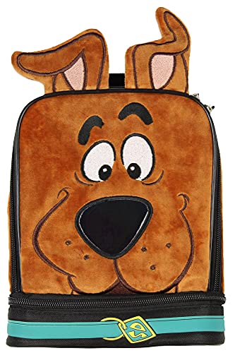 AI ACCESSORY INNOVATIONS Scooby Doo Character Embroidered Face with 3D Ears Insulated Dual Compartment Lunch Bag Lunch Box Tote 10