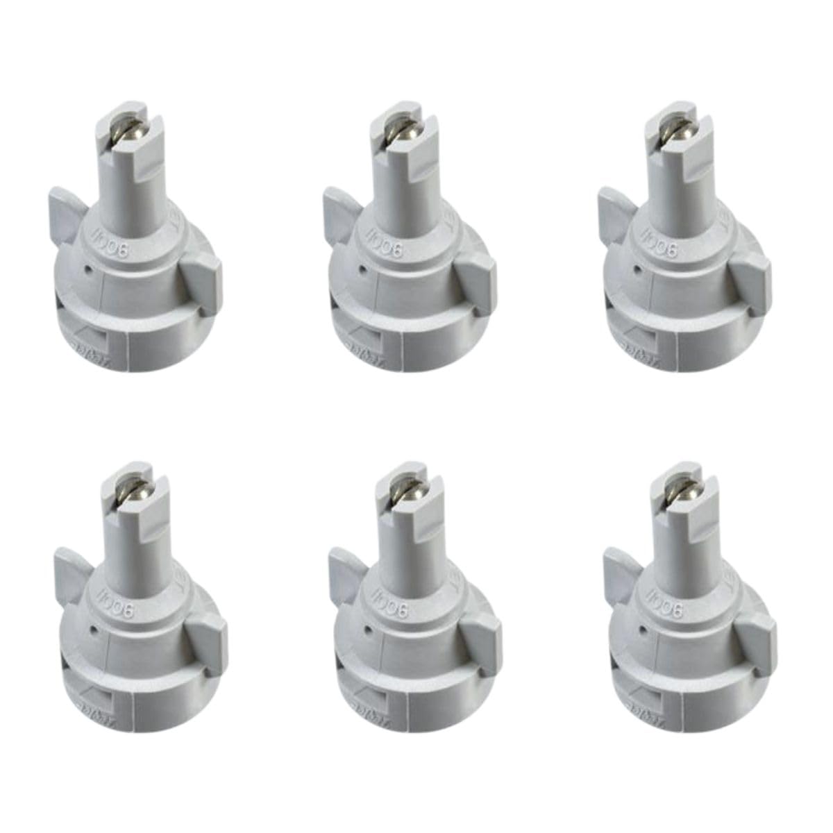 Pack of 6 - TeeJet Air Induction Flat Spray Tip Gray 110° Polymer Visiflo AIC11006-VS