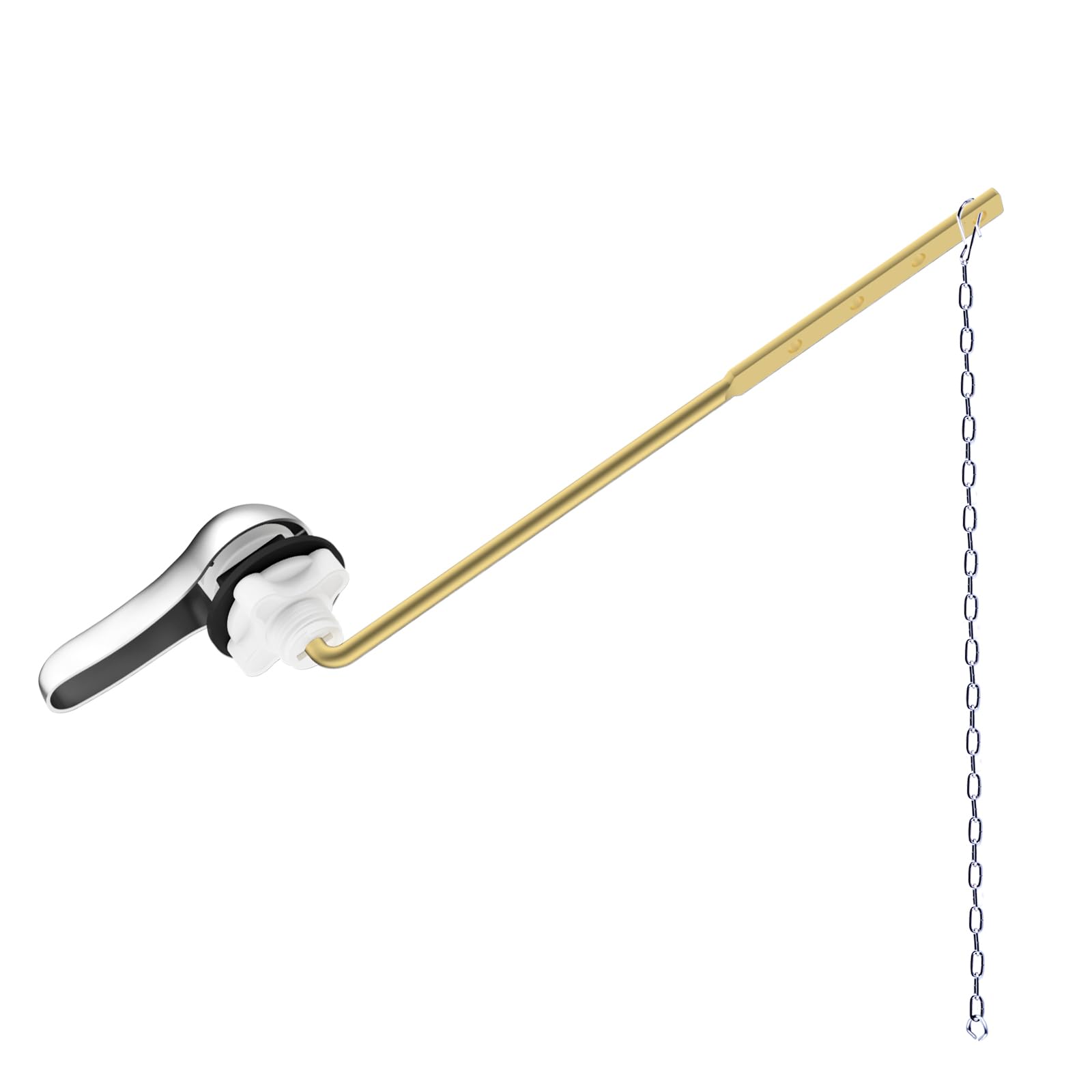 Hibbent Metal Front Mount Toilet Handle Replacement Kit, Chrome