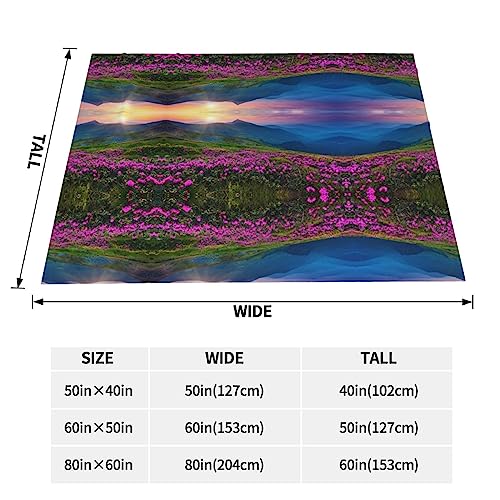 Couverture fleurs violettes plaid de canapé en flanelle douce pour sublimer votre salon - 5