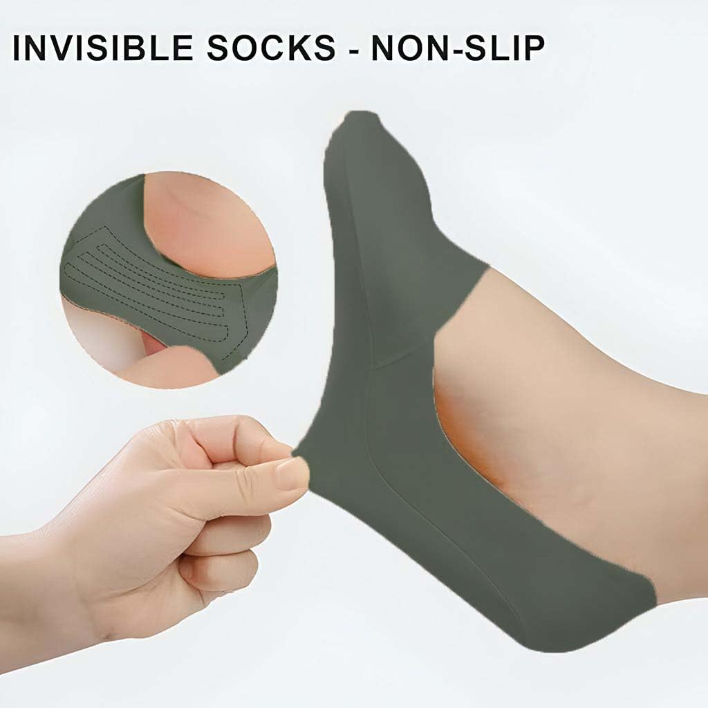 TECPHILE Women's No-Show Ankle-Length Socks ice Silk (Pack of 3), Premium Cotton-Spandex, Non-Slip Invisible Design, Moisture-Absorbing & Odor-Free, Ideal for Running, Hiking & Everyday Wear - Image 2 thumbnail