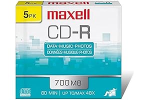 Maxell Polycarbonate Substrate CD-R Disc: High-Quality Media for Digital Archiving, featuredmusic, and Vinyl