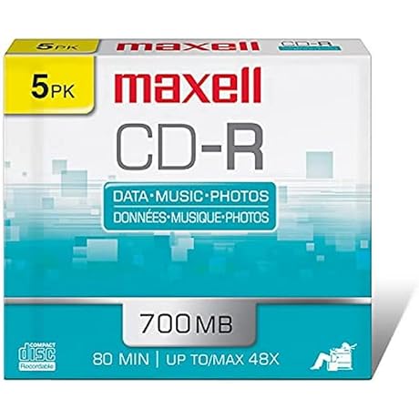 Maxell Polycarbonate Substrate CD-R Disc: High-Quality Media for Digital Archiving, featuredmusic, and Vinyl