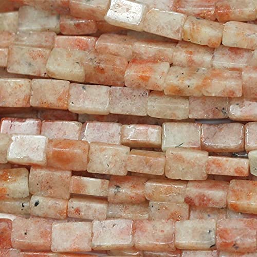 Pierre de soleil orange en perles cube calibrées contre les bijoux ternes