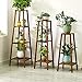 Magshion 2-Tier Bamboo Plant Stand, 30 Inch Height Tall Plant Shelf for Indoor/Outdoor, Rustic Flower Pot Holder for Balcony, Patio, Corner