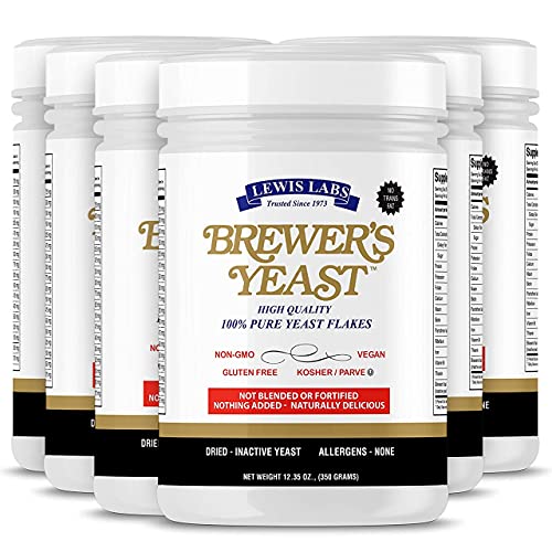 Buy Lewis Labs Brewer's Yeast Flakes Beer Yeast is A Rich Source of