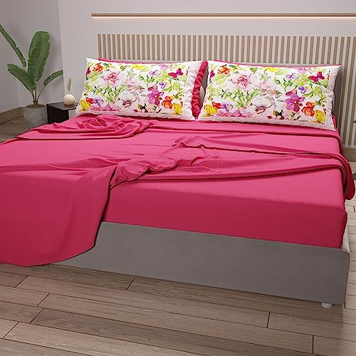 PETTI Artigiani Italiani, Double Bed Sheets in Cotton with Pillowcases in Digital Print - Image 3