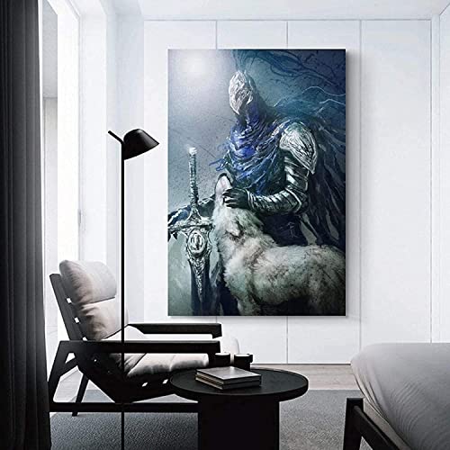 Toile Dark Souls Wolf Sif 60x80cm pour remplacer vos vieux posters en papier abîmés - 2