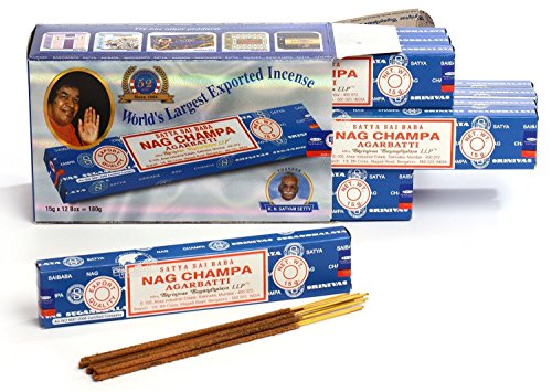 Satya Sai Baba Nag Champa Agarbathi, 15g X 12 Packets