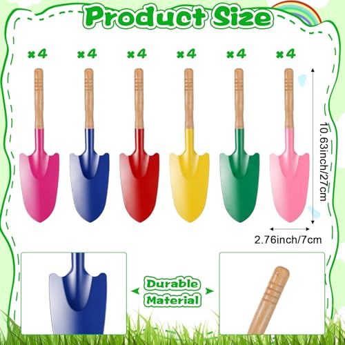 MAQUITA Set de 24 mini palas para jardinería coloridas miniatura 2
