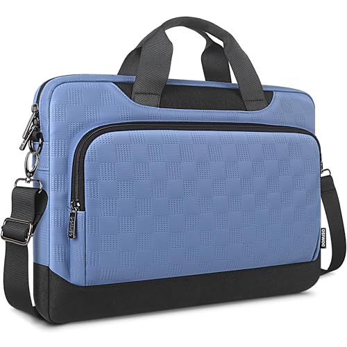 DOMISO 17-17.3 inch Laptop Sleeve Business Briefcase 17 inch Laptop Bag Waterproof 17 inch Laptop Case for Men Women Business Office Work Computer Bag Blue2