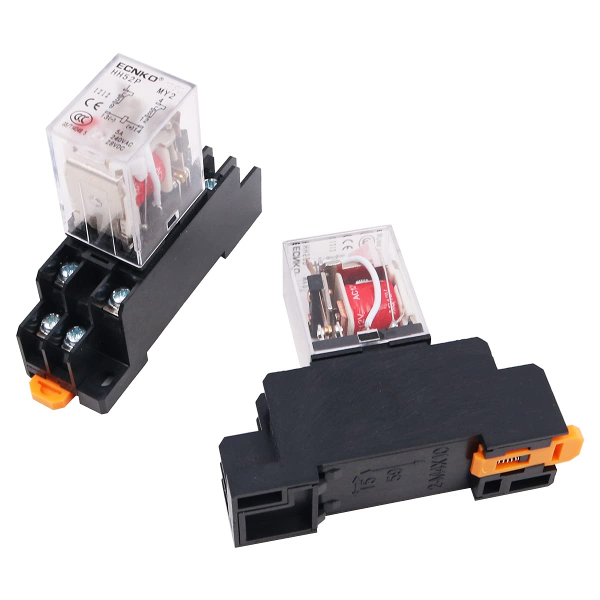 WANGCL 2PCS Mini AC 12V Relè Interruttore Elettromagnetico 8Pin DPDT Relè 2NO+2NC con Indicatore LED