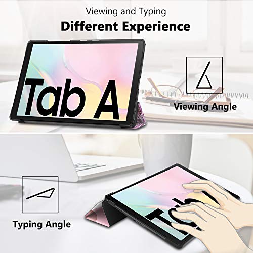 Gylint Smart Case Cover With Auto Sleep/Wake For Galaxy Tab A7 10.4 2020 (Sm-T500 ; Sm-T507) Flower #TOP2