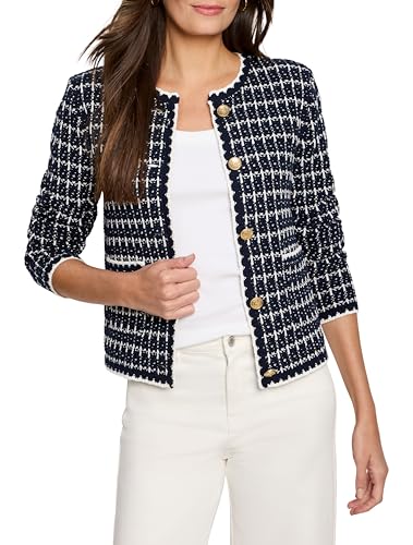 NIC+ZOE Womens Mixed Up Sweater Jacket2