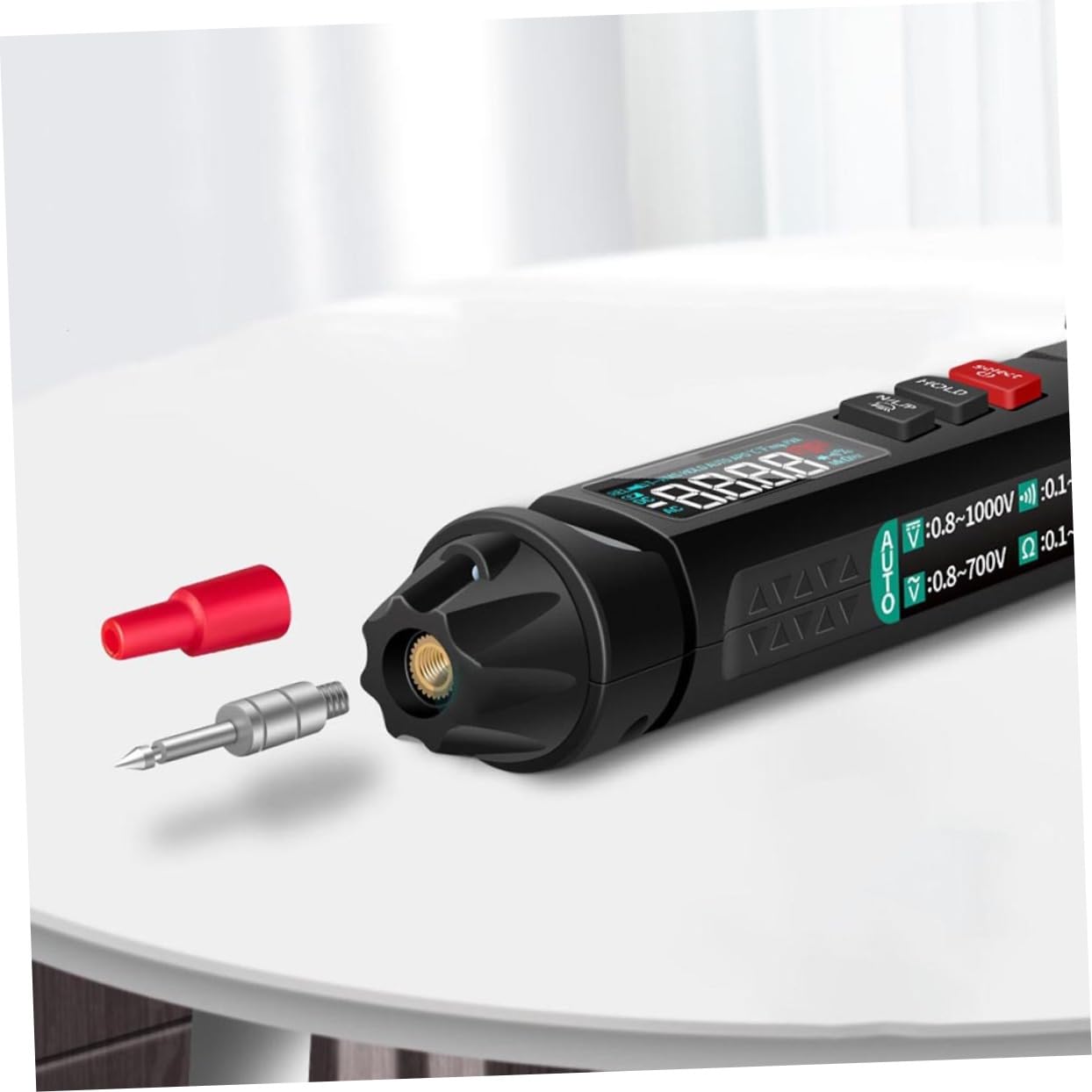 Lurrose Stromprüfer Stift Digitaler Spannungsprüfer mit Berührungslosem Test Farbdisplay Automatischer Empfindlichkeitswahl und Abschaltautomatik