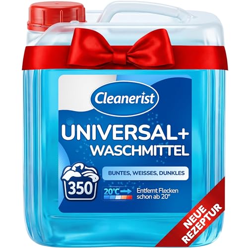 Cleanerist® Universal Waschmittel flüssig für 350 Wäschen - 10l Flüssigwaschmittel Konzentrat für bunte, helle, dunkle Wäsche - XXL Vollwaschmittel mit Frischeduft für 20-95°C, statt Pods, Pulver