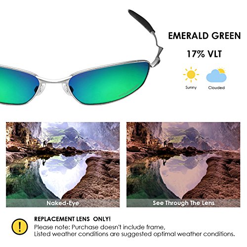 Image of BLAZERBUCK Anti-salt Polarized Replacement Lenses & Sock Kit for Oakley Whisker OO4141 Sunglass